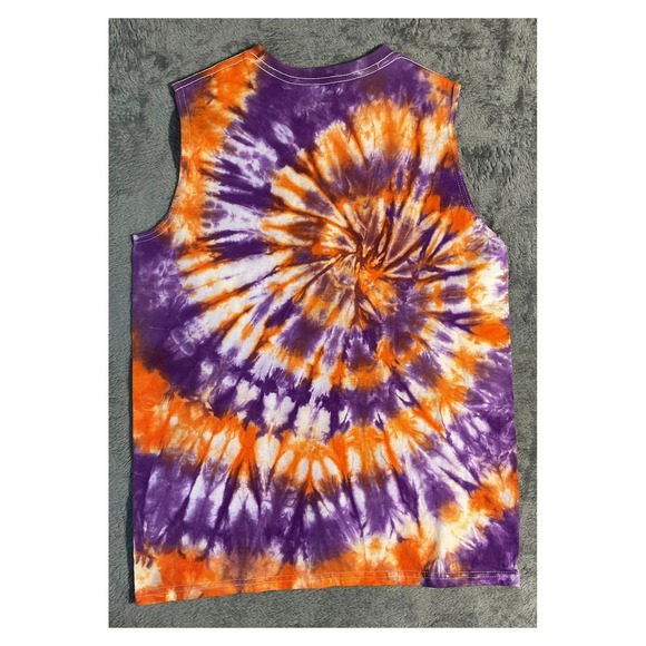 Fruit of the Loom Boys Tie Dye Tank Top Purple Orange Size 10/12 - Picture 3 of 3